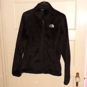 Womens furry fleece north face jacket